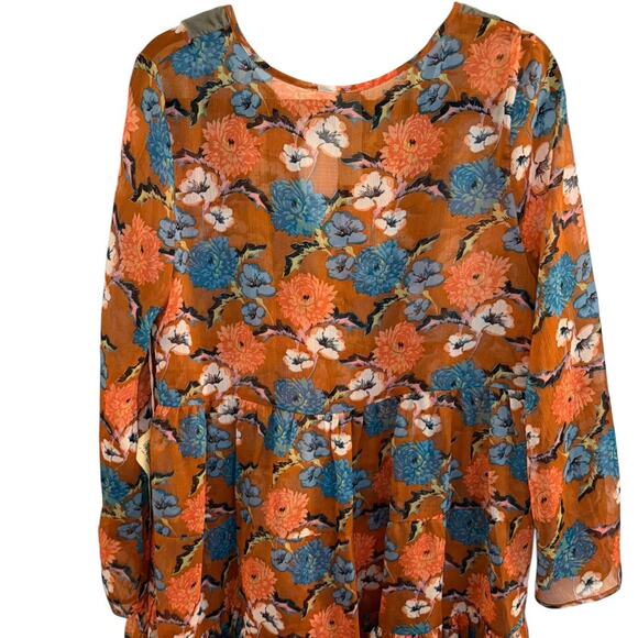 NWT Aratta Silent Journey Embroidered Boho Tunic Top | Floral Peplum Blouse - Picture 8 of 8